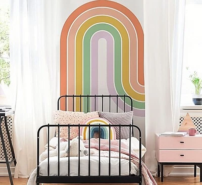 Colorful Fountain Rainbow Wall Decals, Stickers, Mural, Wall Art Decoration 704 - Image 1 of 4
