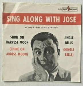 Jose Jimenz Sing Along With Jose 45 VG+ Kapp K-434 Record Pic Sleeve 1960'S - Imagen 1 de 4