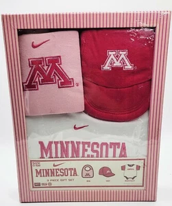 Official Minnesota Twins Baby Newborn Hat Bib Bodysuit Pink Red Gift Set NEW NIB - Picture 1 of 4