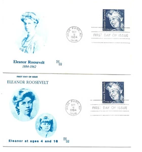 2105 Eleanor Roosevelt, five different H/M FDCs - Picture 1 of 2