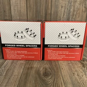 4X 6x5.5 1.25" Hubcentric Forged Wheel Spacers Blue Made Of 6061-T6 Forged Alum - Picture 1 of 10