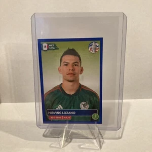Copa America 2024 Panini Blue Parallel Album Sticker - MEX21 HIRVING LOZANO - Picture 1 of 2