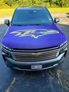 Baltimore Ravens Auto Hood Cover | Sports Flags | Hood Flags | NFL Custom Flags - Picture 1 of 5