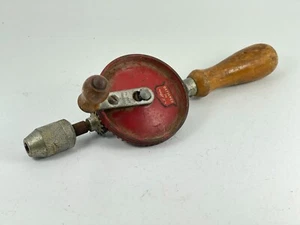 Vintage Stanley Defiance 1221 10.5" Hand Crank Brace Drill Eggbeater - Working - Picture 1 of 12