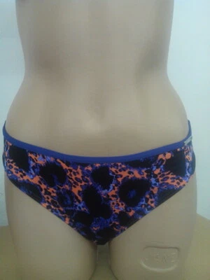 Bikini Hose Playa del Inglés Sapph lila Leo-Muster Short Slip Badehose M L NEU - Bild 1 von 3