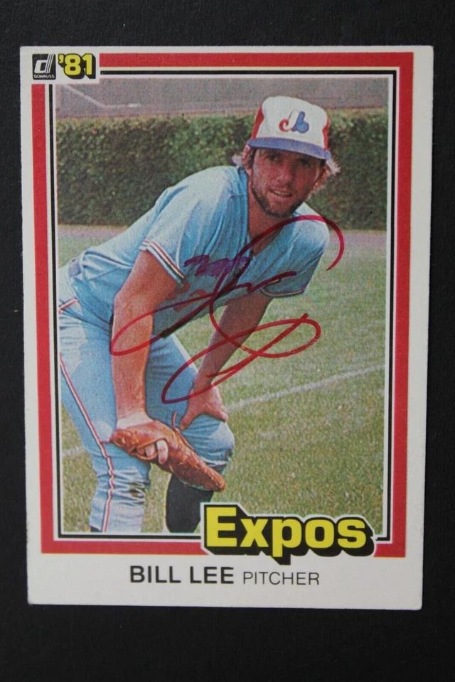 Bill Lee Montreal Expos Autographed 1981 Donruss #211 Signed Baseball Card - Image 1 of 3