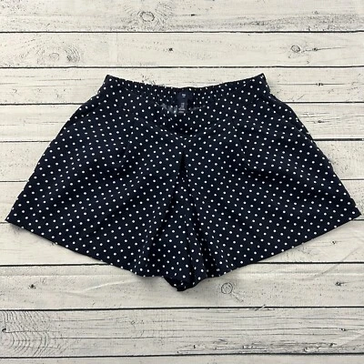 Gap Polka Dot Elastic Waist Pockets Flowy Shorts Women's XS Blue White - Image 1 of 4
