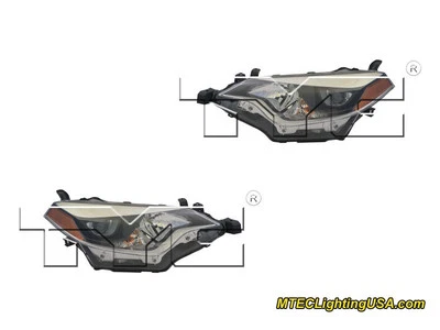 Conjunto de faros LED laterales derecho e izquierdo TYC para Toyota Corolla 2014-2016 diestro+izquierdo Foto 1 de 3