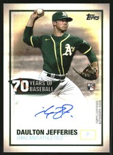 2021 Topps 70 Years of Baseball Autographs #70YADJ Daulton Jefferies S2 Auto 