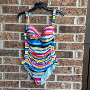Niptuck Multicolor One Piece Swimsuit with Sweetheart Neckline size 8 - Bild 1 von 10