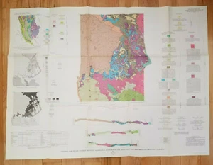 Vtg 1967 Geologic Map of Condrey Mountain, Seiad Valley & Hornbrook, California - Picture 1 of 10