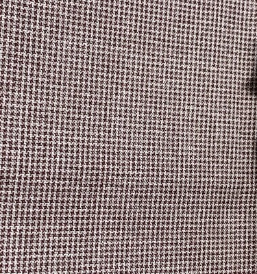 Brown Houndstooth Upholstery Fabric 20" X 44" Vintage Cotton Material Crafting - Image 1 of 4