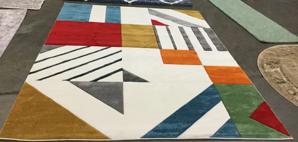 Tapete azul marfim/pavão 8' x 10' Spot on, preço reduzido 1172654829 HLW709B-8 - Imagem 1 de 4