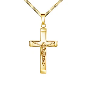 Kruzifix Kreuz-Anhänger Goldkreuz Jesus Christus Kettenanhänger 585 Gold - Bild 1 von 11