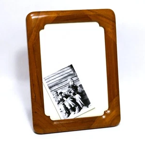 FETCO Wood Photo Picture Frame Round Corners 7"X5" MCM - Picture 1 of 6