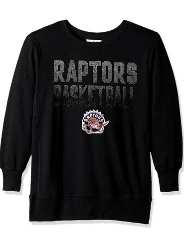 NBA Toronto Raptors Womens Showtime Pull Over Sweater GIII 4 Her Black Size XL Cover