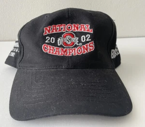 2002 OHIO STATE BUCKEYES OSU National Champions Black Hat by Head Shot, NEW - Picture 1 of 7