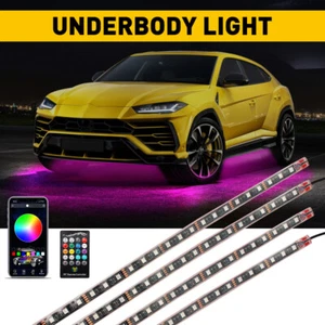 Auxito RGB LEDs Strip Under Car Tube Underglow Underbody System Neon Lights Kits - Picture 1 of 12