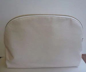 CLARINS Cream White Makeup Cosmetics Bag, Large Size, Brand NEW! - Picture 1 of 6