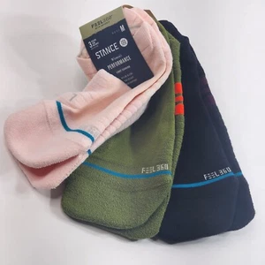 Stance Skedaddle 3er-Pack Socken mit Tab-Höhe, pink schwarz od grün Damen Medium Cush - Bild 1 von 10