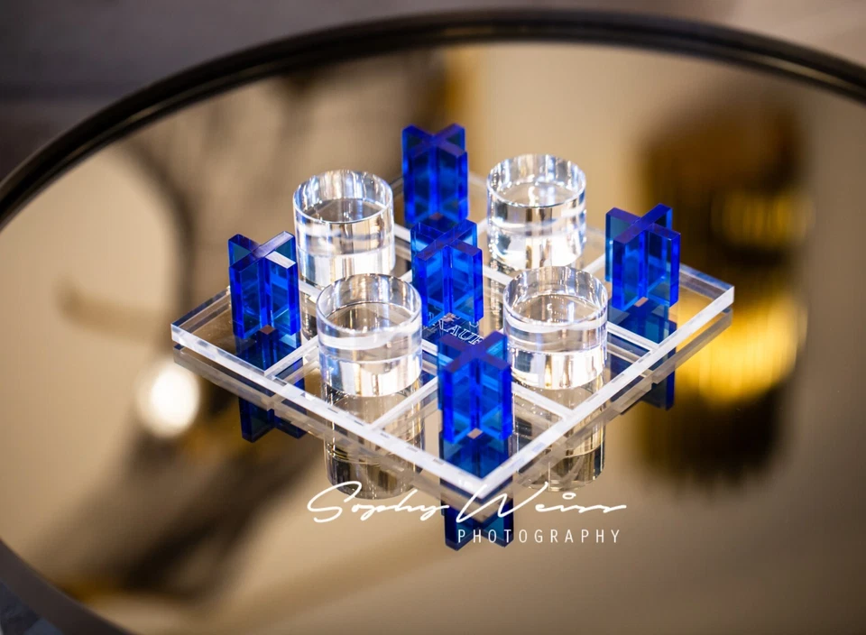 Luxus Acryl Nudeln und Kreuze - Tic Tac Toe - X und O Brettspiel