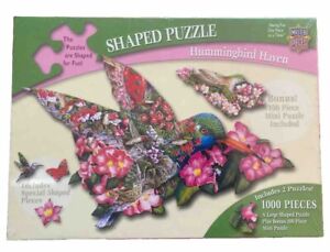 Masterpiece Hummingbird Garden 1000 Piece Shaped Puzzle Bonus Puzzle Included
