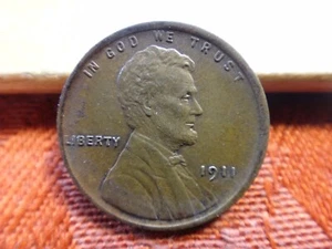 1911 USA hochwertiger Lincoln Wheat Penny Cent 1c - kostenloser Versand USA - Bild 1 von 2