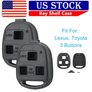 2 Replacement Remote Key Fob Shell Pad Case for 2004 2005 2006 Lexus ES330 RX330 - Picture 1 of 8