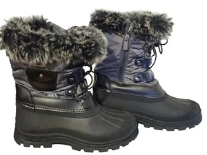 Black Winter  Snow Boot  Size 3 - Picture 1 of 6