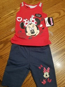 Disney  Minnie Mouse Girl's 2-Piece Perfect Picture Shorts & Graphic Tee Shirt - Picture 1 of 2
