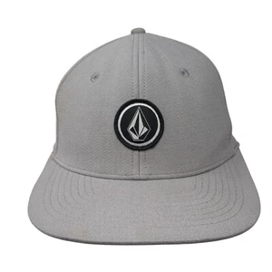 Volcom Fitted Hat Gray One Size Adjustable Patch Logo Vented Holes 6 Panel - Picture 1 of 8