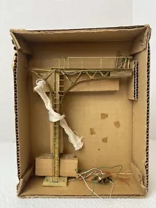 Vintage O-Scale Max Gray One Track Cantilever Signal Bridge Brass 12V Lights - Picture 1 of 7