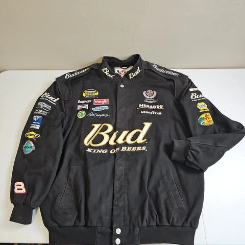 Chase Authentic Vintage Bud King of Beer Earnhardt #8 NASCAR Racing Jacket XL Cover