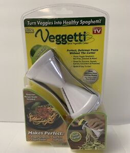 Vegetti Spiral Vegetable Slicer Cutter Makes Veggie Pasta Spaghetti Maker TV New