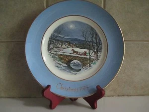 VTG 1979 ENOCH WEDGEWOOD TURNSTALL,LTD FOR AVON 7th EDITION PORCELAIN XMAS PLATE - Picture 1 of 12