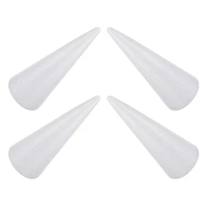 4pcs Foam Cones For Crafts Polystyrene Cone Shapes DIY Christmas Trees Forms - Picture 1 of 9