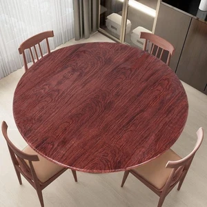 Runde Wasserdichte Tischdecke Vinyl Passende Elastische Kunststoff Tischdecke 36"-44" - Bild 1 von 6