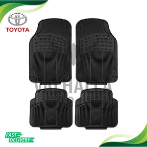 Fit for All Toyota Highlander Car Floor Mats 4Pcs Front Rear Flexible Black - Picture 1 of 9