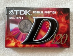 TDK D 120 Audiocassetta MC Music Cassette Posizione Normale NUOVA E MAI USATA - Foto 1 di 2