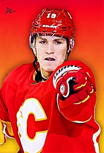 Matthew Tkachuk "Calgary Flames" Original Pop Art Druck - 13 x 19 Poster - Bild 1 von 1