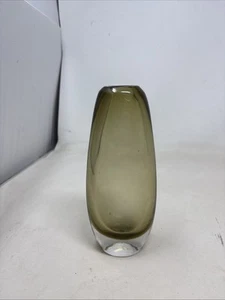 Bengt Orup Johansfors Short Scandinavian Glass Bud Vase Signed - Picture 1 of 7