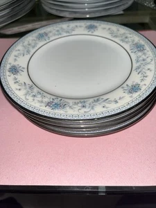 4 NORITAKE BLUE HILL 2482 BREAD & BUTTER PLATES 6 3/8" - Picture 1 of 4