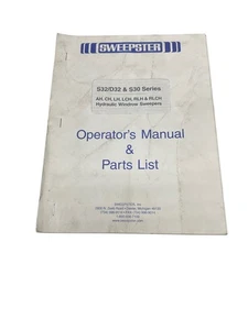 Sweepster S32/D32 & S30 Series Hydraulic Sweeper Operators & Parts Manual *SALE* - Picture 1 of 4