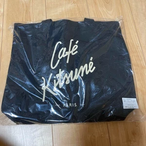 Maison Kitsuné schwarz Canvas Beuteltasche Handtasche Cafe Kitsune Paris Logo wie Japan - Bild 1 von 6