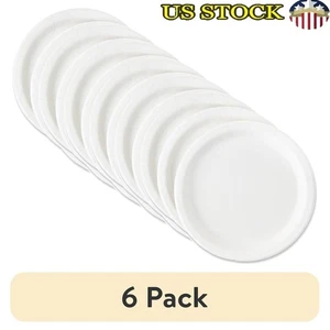 Disposable Paper Plates 9 Inch White 20*6 Count Bulk Party Supplies Cleanup New - Picture 1 of 7