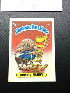 1985 Topps Garbage Pail Kids Original Series 1 OS1 35a WRINKLY RANDY Matte Card - Picture 1 of 9