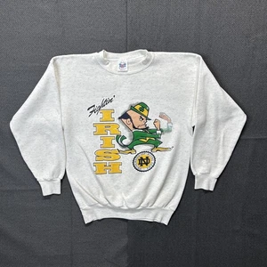 Vintage Notre Dame Fighting Irish Sweatshirt TNT Heather Gray Size XL - Picture 1 of 7