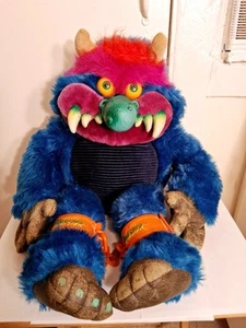 vintage 1986 My Pet Monster Big plush toy with cuffs AmToy - Picture 1 of 21