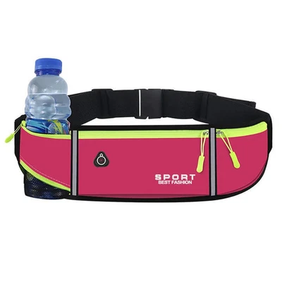 Running Belt Waist Bag with Water Bottle Holder Sports Fanny Pack Women Men Hydr - Image 1 of 4
