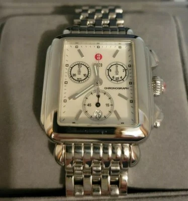 MICHELE Deco Women Watch MW06A00A0025 Wrist Watch Chronograph Stainless Steel  - Image 1 of 4